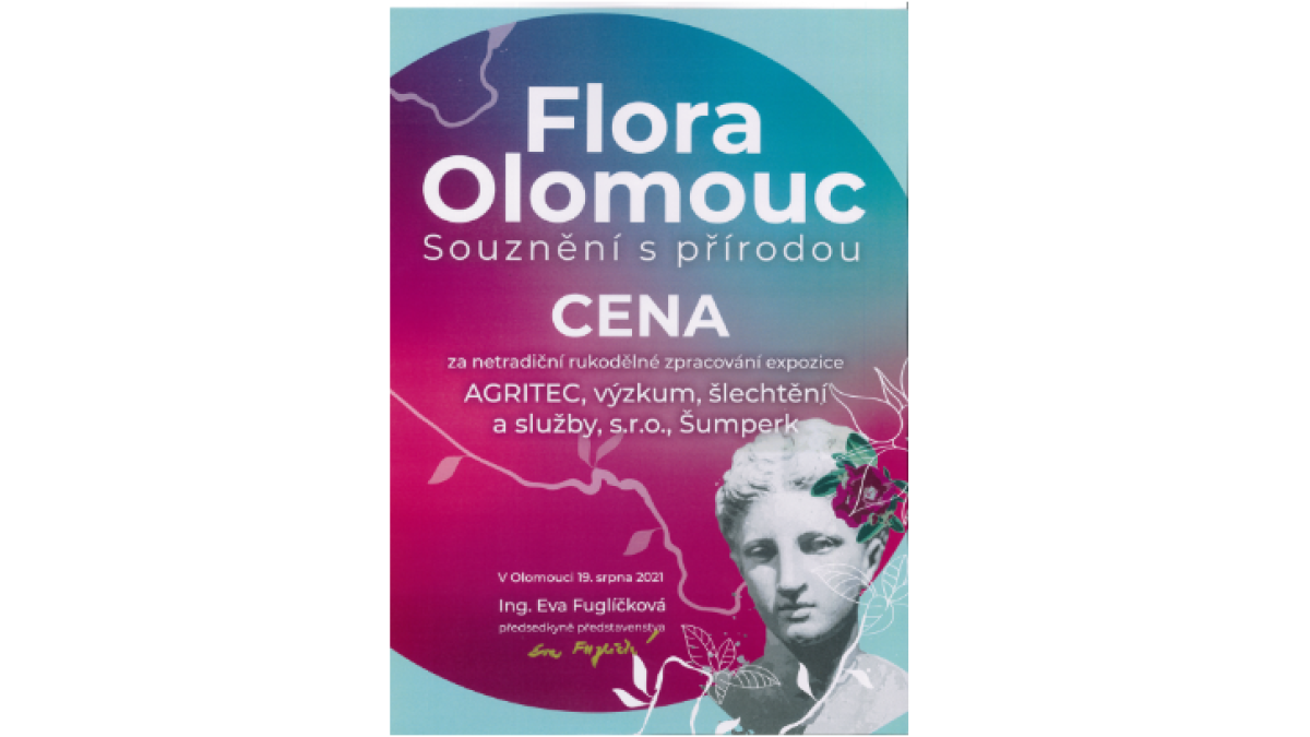 Flora Olomouc - ocenění Agritecu