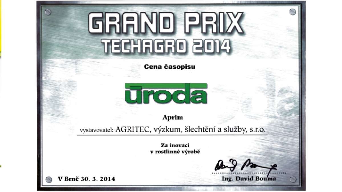 GRAND PRIX TECHAGRO 2014 – ozimý kmín APRIM