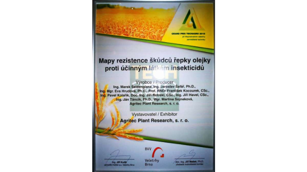 Grand Prix Techagro 2018 – Mapy rezistence