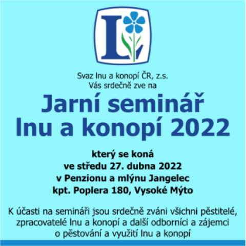 Jarní seminář lnu a konopí 2022