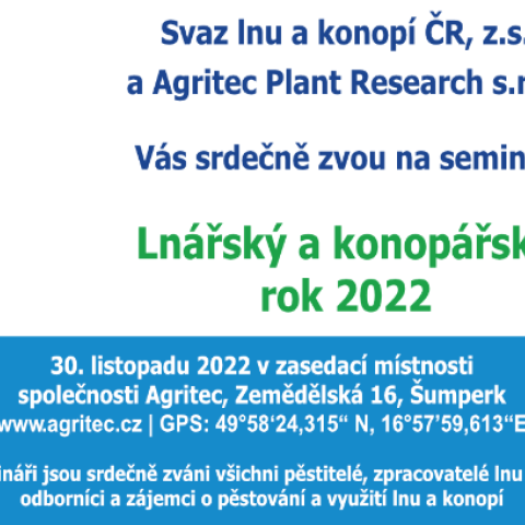 Lnářský a konopářský rok 2022